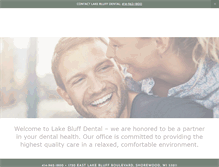 Tablet Screenshot of lakebluffdental.com
